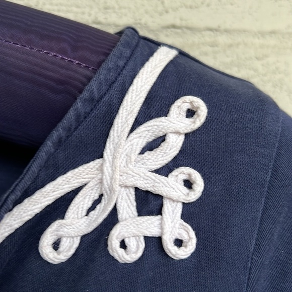 Lilly Pulitzer Marina Navy/White Soutache Trim Cotton Knit Pullover Dress XS - Picture 5 of 14